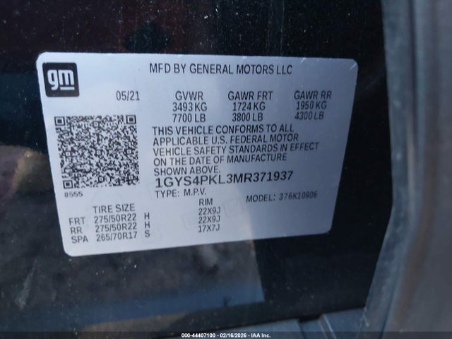 2021 CADILLAC ESCALADE ESV 1GYS4PKL3MR371937 Photo 8