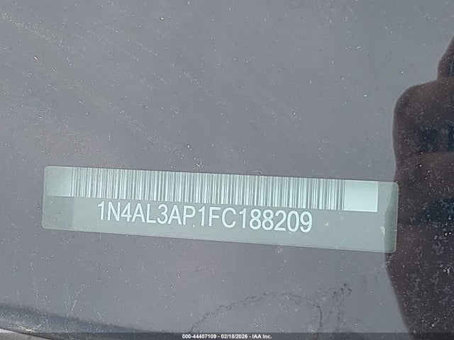 2015 Nissan Altima 2.5 S მანქანა იყიდება აუქციონზე, vin: 1N4AL3AP1FC188209, აუქციონის ნომერი: 44407109