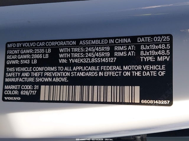 YV4EK3ZL8SS145127 Volvo Ex30 Ultra Twin Motor Performance