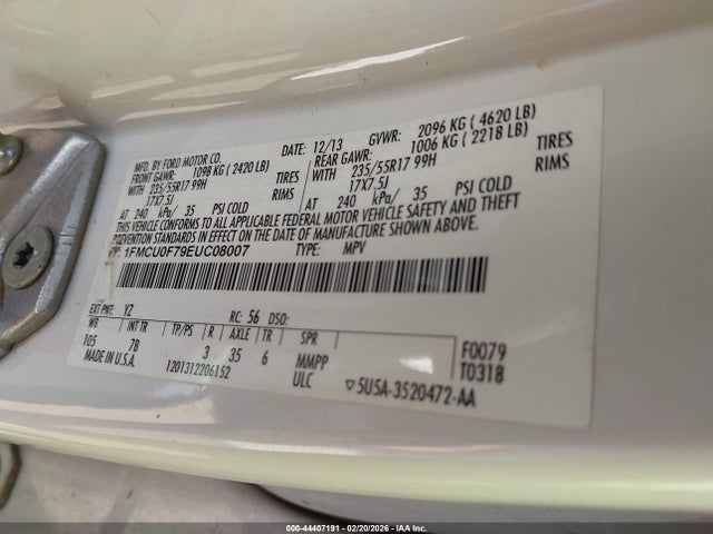 2014 FORD ESCAPE 1FMCU0F79EUC08007 Photo 8