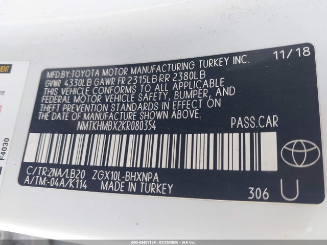 Toyota C-hr Limited 2019 NMTKHMBX2KR080354 Image 9