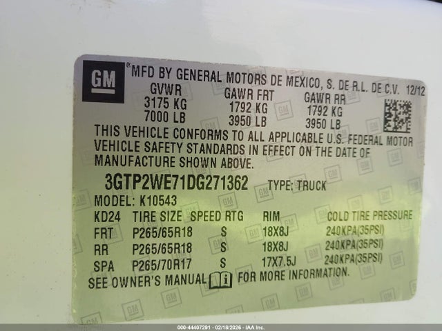 2013 GMC SIERRA 1500 3GTP2WE71DG271362 Photo 8