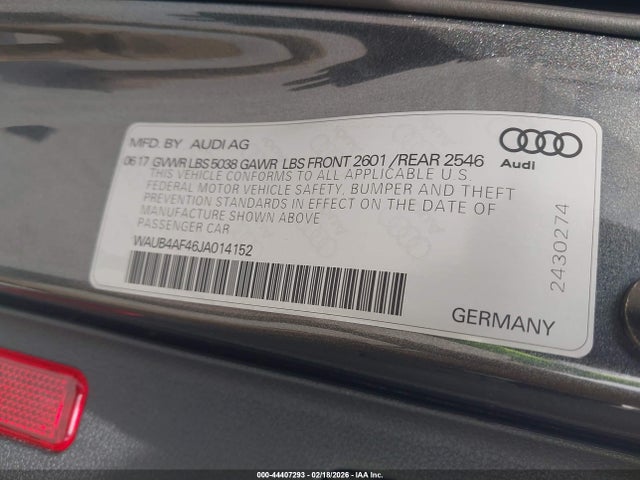 2018 AUDI S4 WAUB4AF46JA014152 Photo 8