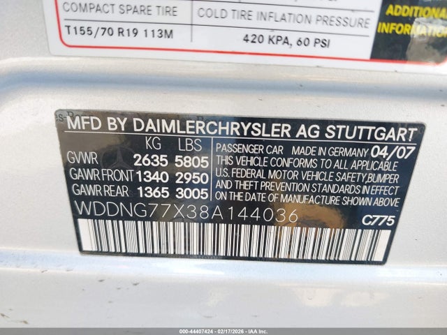 2008 MERCEDES-BENZ S 63 AMG WDDNG77X38A144036 Photo 8