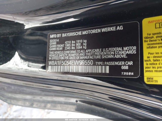 2014 Bmw 228i მანქანა იყიდება აუქციონზე, vin: WBA1F5C54EVV99550, აუქციონის ნომერი: 44407436