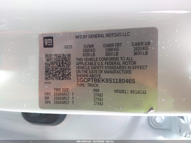 1GCPTBEK8S1180465 Chevrolet Colorado 4wd Wt