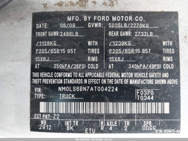 2010 FORD TRANSIT CONNECT NM0LS6BN7AT004224 Photo 8