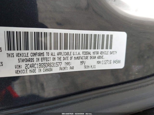 Auction sale of the 2013 Chrysler Town & Country Touring, vin: 2C4RC1BG5DR631577, lot number: 44407628