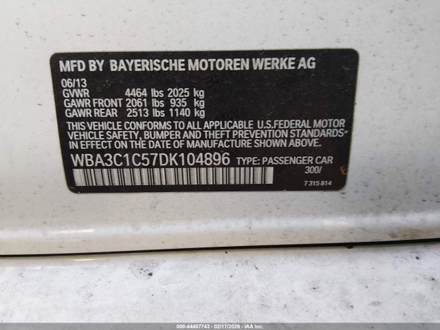 Aukcja sprzedaży 2013 Bmw 328i, vin: WBA3C1C57DK104896, numer aukcji: 44407743