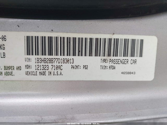 2007 DODGE CALIBER 1B3HB28B77D183013 Photo 8