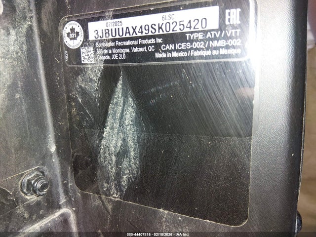 3JBUUAX49SK025420 Can-Am Defender Max Limited Cab Hd10/lone Star Hd10