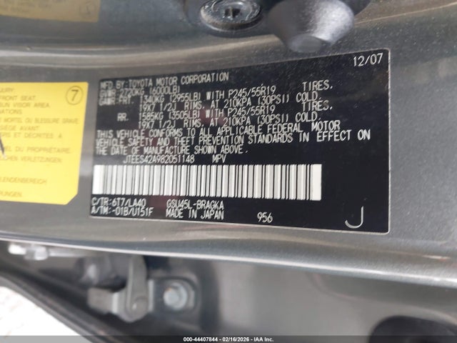 2008 TOYOTA HIGHLANDER JTEES42A982051148 Photo 8