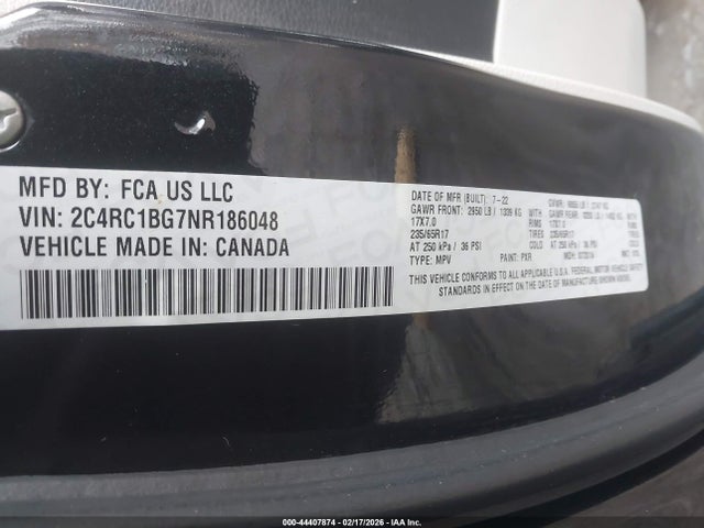 2022 CHRYSLER PACIFICA 2C4RC1BG7NR186048 Photo 8