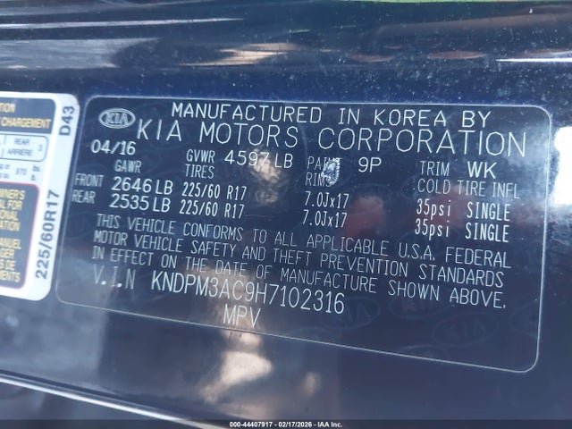 2017 KIA SPORTAGE KNDPM3AC9H7102316 Photo 8