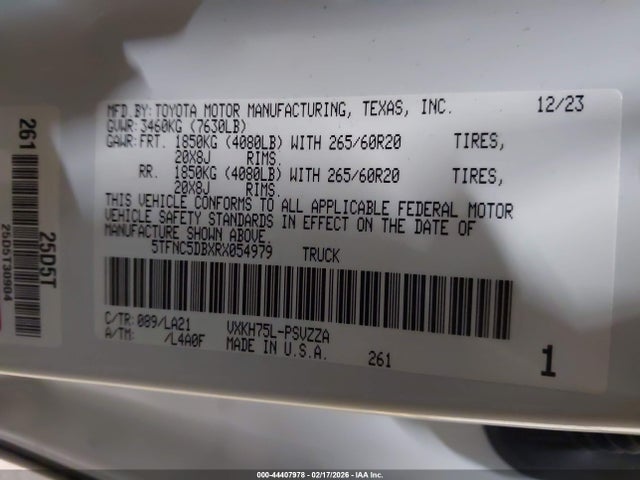 2024 TOYOTA TUNDRA HYBRID 5TFNC5DBXRX054979 Photo 8