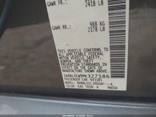 Nissan Altima Sr Intelligent Awd 2023 1N4BL4CW9PN327586 Image 9