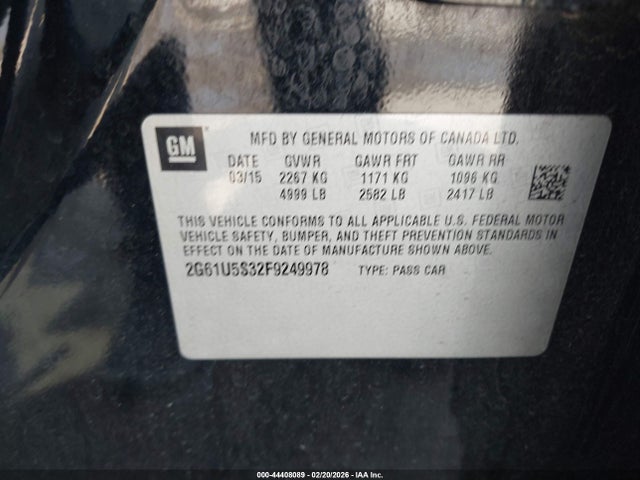 2015 CADILLAC XTS 2G61U5S32F9249978 Photo 8