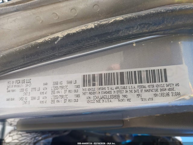 2018 JEEP WRANGLER JK 1C4AJWAG3JL830939 Photo 8