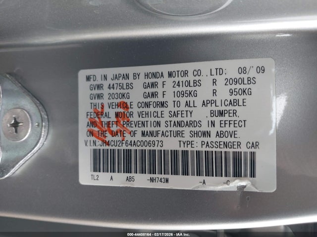 2010 ACURA TSX JH4CU2F64AC006973 Photo 8