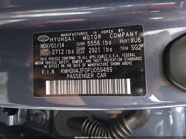 KMHGN4JF0FU059489 Hyundai Genesis 5.0