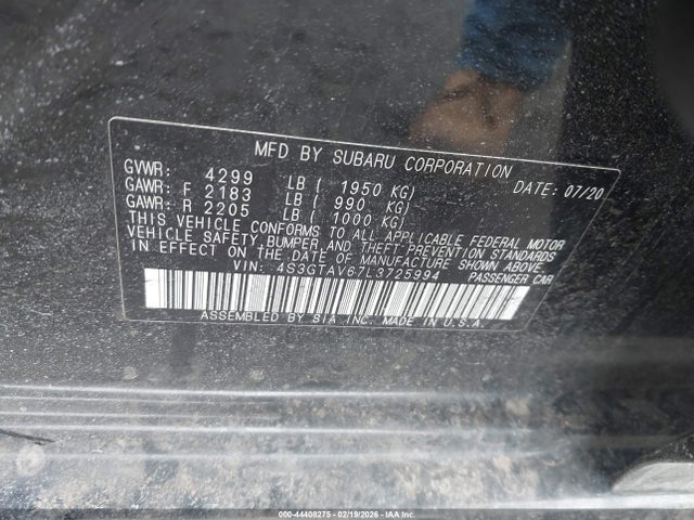 2020 SUBARU IMPREZA 4S3GTAV67L3725994 Photo 8