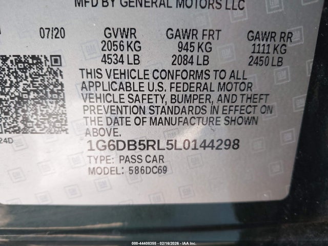 Продаж на аукціоні авто 2020 Cadillac Ct4 Premium Luxury, vin: 1G6DB5RL5L0144298, номер лоту: 44408355