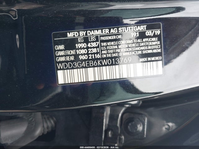 Продажа на аукционе авто 2019 Mercedes-benz A 220, vin: WDD3G4EB6KW013769, номер лота: 44408408
