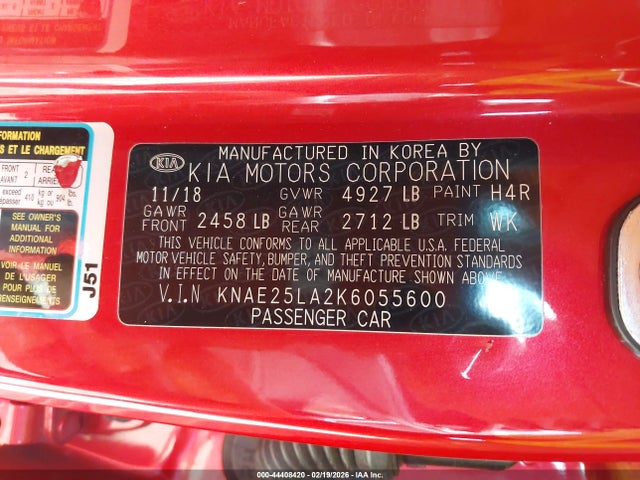 KIA Stinger Premium 2019 KNAE25LA2K6055600 Image 9