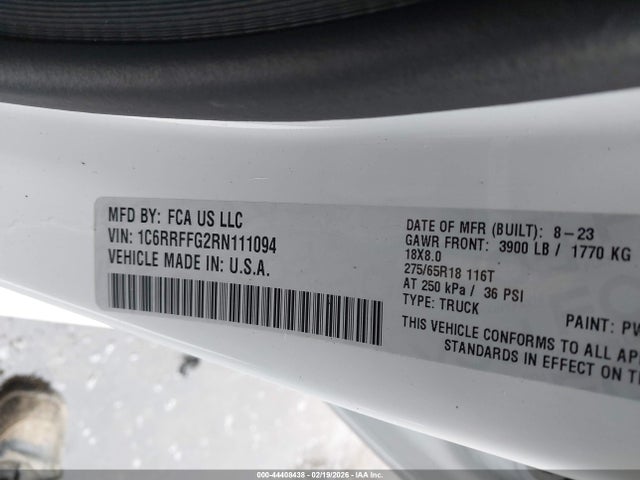 2024 RAM 1500 1C6RRFFG2RN111094 Photo 8