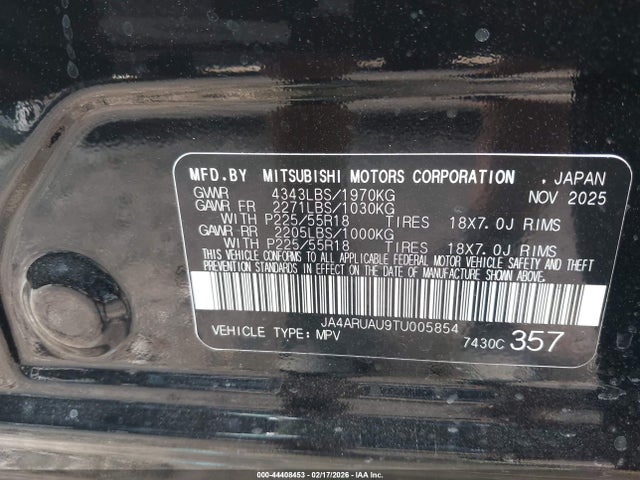 2026 MITSUBISHI OUTLANDER SPORT JA4ARUAU9TU005854 Photo 8