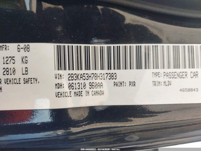 Aukcja sprzedaży 2008 Dodge Charger R/t, vin: 2B3KA53H78H317383, numer aukcji: 44408552