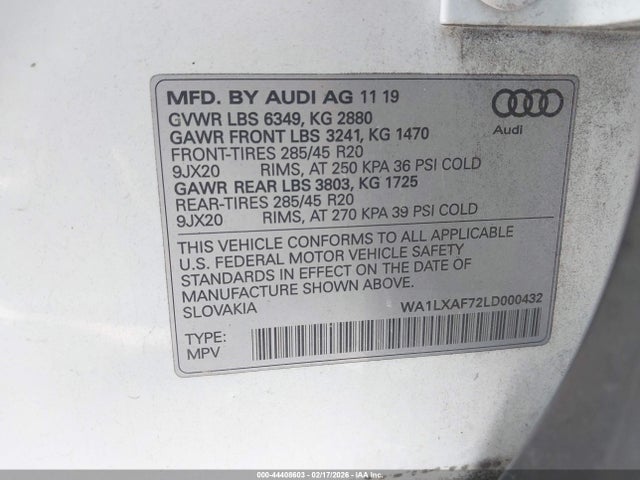 2020 AUDI Q7 WA1LXAF72LD000432 Photo 8