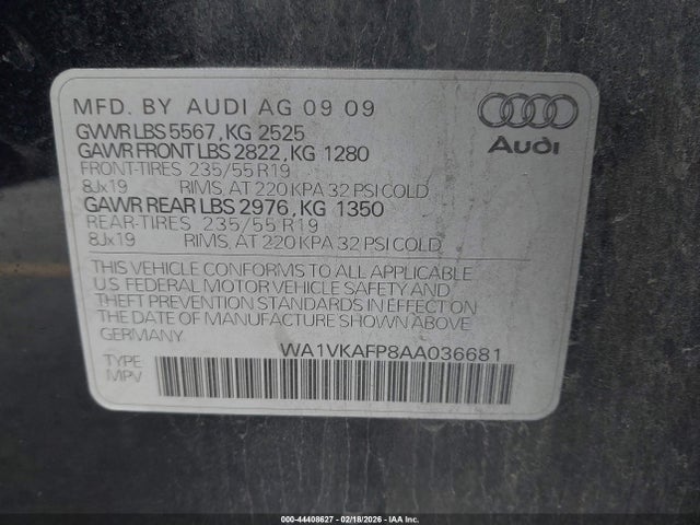 2010 AUDI Q5 WA1VKAFP8AA036681 Photo 8