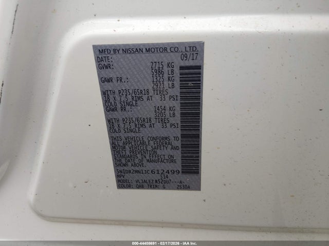 2018 NISSAN PATHFINDER 5N1DR2MN1JC612499 Photo 8