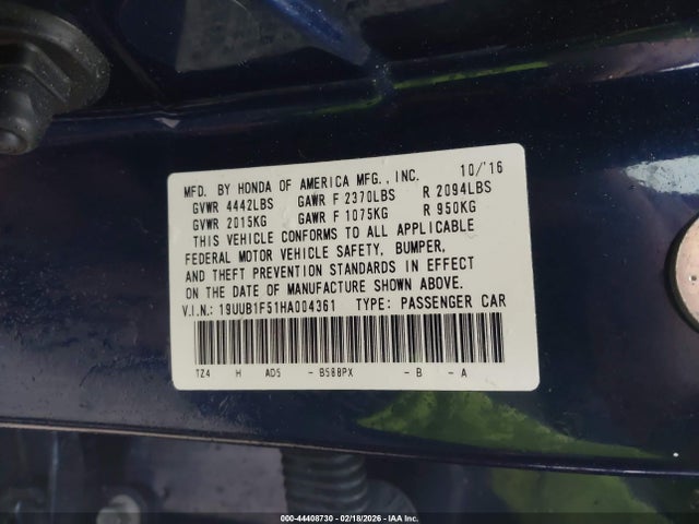 Продажа на аукционе авто 2017 Acura Tlx Technology Package, vin: 19UUB1F51HA004361, номер лота: 44408730