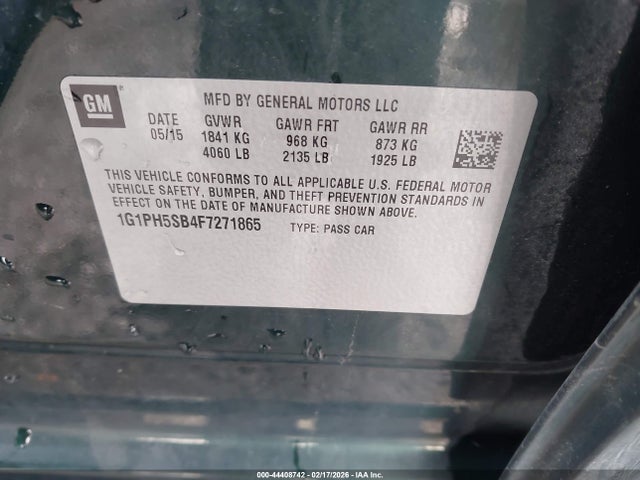 Chevrolet Cruze Eco Auto 2015 1G1PH5SB4F7271865 Image 9