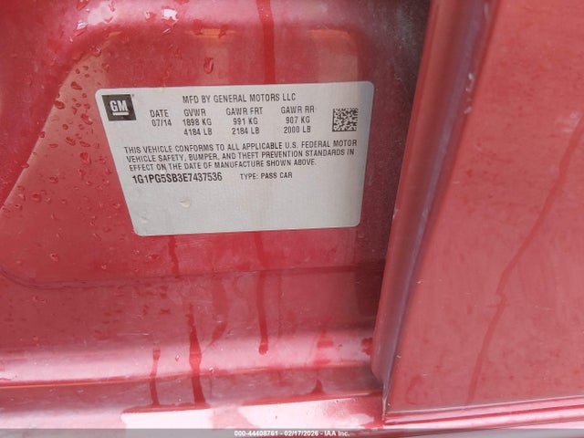 1G1PG5SB3E7437536 Chevrolet CRUZE LTZ