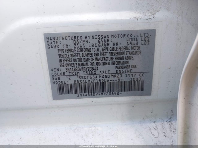 44408808 :رقم المزاد ، 3N1AB8DV4RY208424 vin ، 2024 Nissan Sentra Sr Xtronic Cvt مزاد بيع