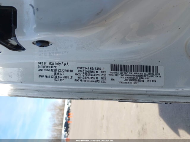 Продаж на аукціоні авто 2015 Ram Promaster City Tradesman Slt, vin: ZFBERFBT2F6952741, номер лоту: 44408842