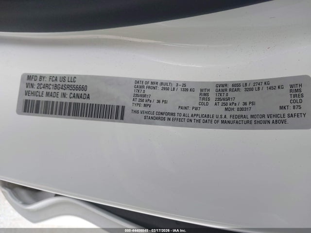 2025 CHRYSLER PACIFICA 2C4RC1BG4SR556660 Photo 8