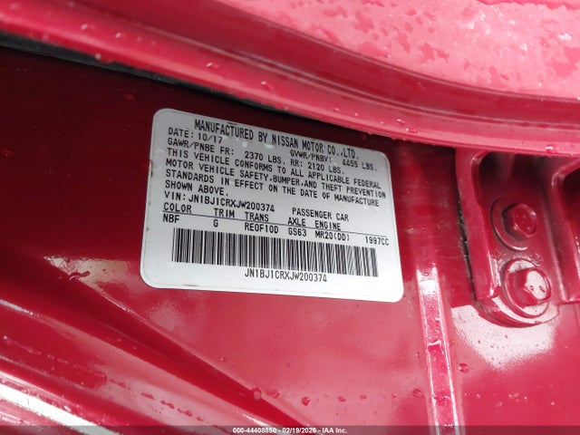 JN1BJ1CRXJW200374 Nissan Rogue Sport S