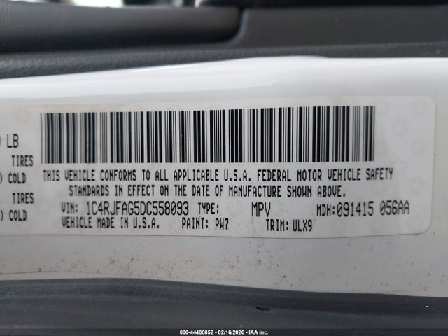 2013 JEEP GRAND CHEROKEE 1C4RJFAG5DC558093 Photo 8