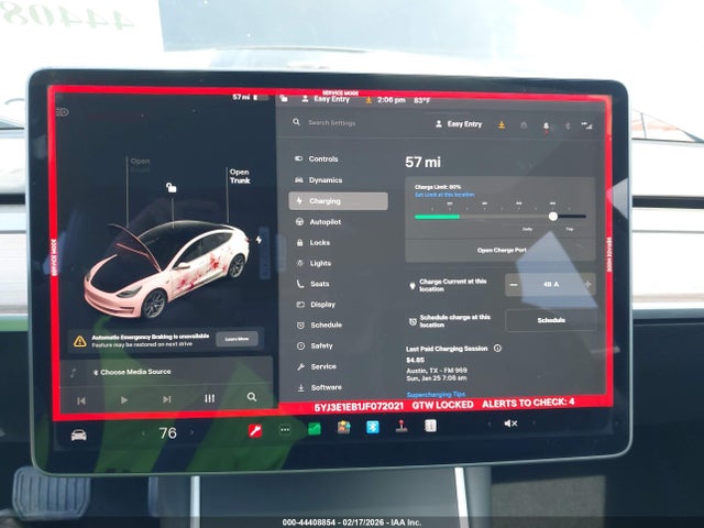 44408854 :رقم المزاد ، 5YJ3E1EB1JF072021 vin ، 2018 Tesla Model 3 Long Range/performance مزاد بيع
