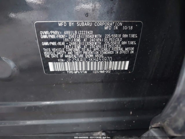 2019 SUBARU FORESTER JF2SKAUC3KH453970 Photo 8