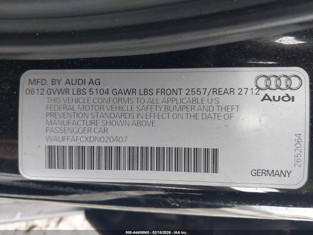 2013 AUDI A6 WAUFFAFCXDN020407 Photo 8