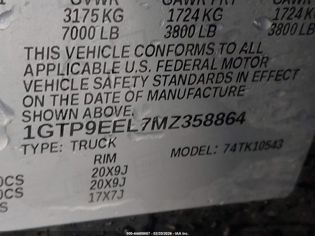 2021 GMC SIERRA 1500 1GTP9EEL7MZ358864 Photo 8