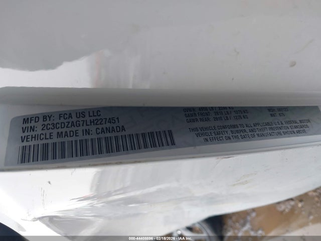 2020 DODGE CHALLENGER 2C3CDZAG7LH227451 Photo 8