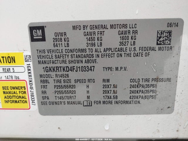 GMC Acadia Denali 2015 1GKKRTKD4FJ103347 Image 9