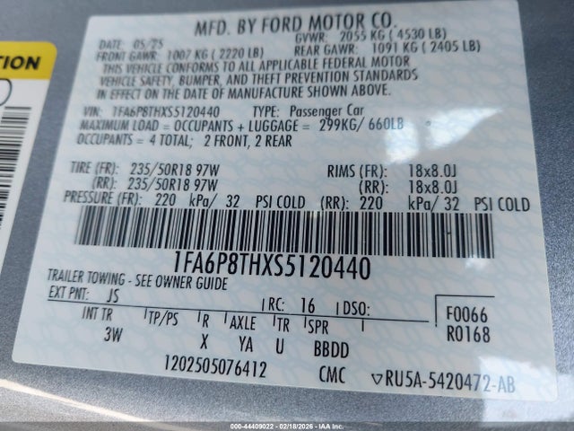 Ford Mustang Ecoboost Premium Fastback 2025 1FA6P8THXS5120440 Image 9