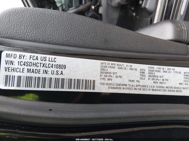 2020 DODGE DURANGO 1C4SDHCTXLC410809 Photo 8